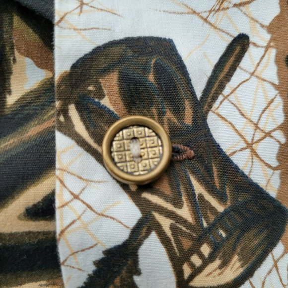 Vintage Hawaiian Aztec Tiki button up - Picture 4 of 9
